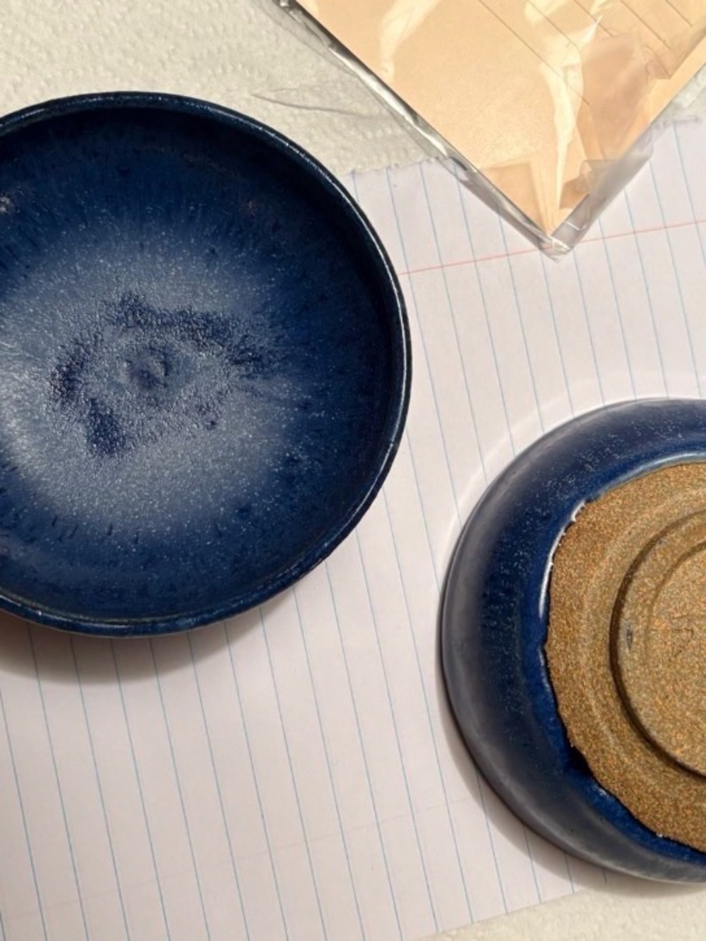 Deep Blue Ceramic Serving Bowls - Elegant Home Dining. Hand made in the USA - Picture 4 of 4